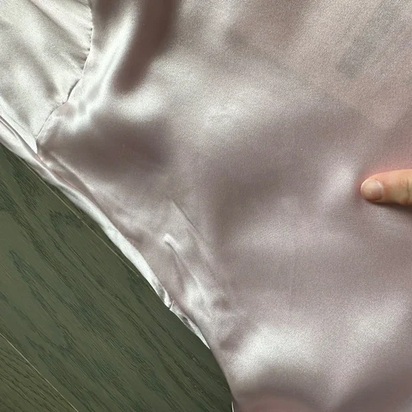 Reformation Pernille Silk Maxi Dress Tie Cherry Blossom Baby Pink MEDIUM - Picture 6 of 12